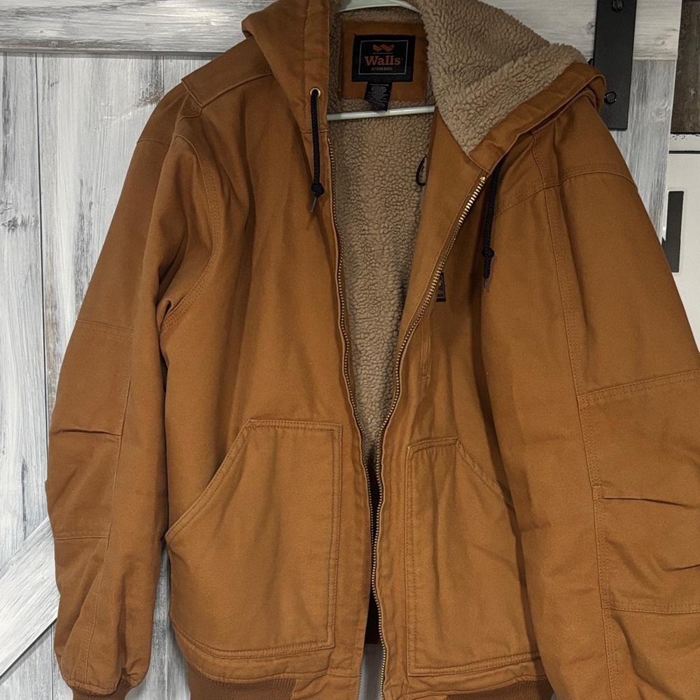 Walls Men's Tan Hooded Performance Jacket Large